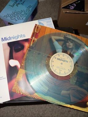 Taylor Swift Clear Blue Translucent Midnights Vinyl LP with Album Sleeve
